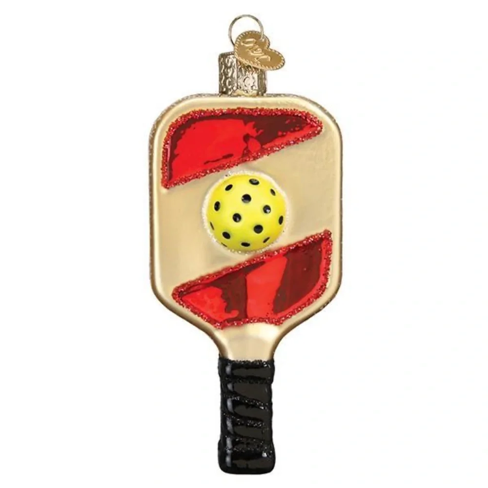 Old World Christmas ‘Pickleball Paddle’ Glass Ornament NWT